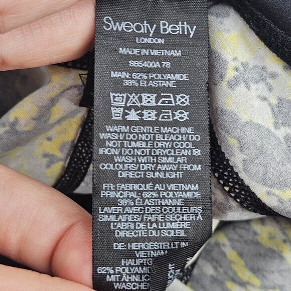 Sweaty Betty Power 7/8 Leggings Yellow Snakeskin Women's Size S Activewear Yoga - Picture 8 of 11